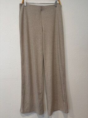 Mango Neutral Wide-Leg Knit Pants - Taupe